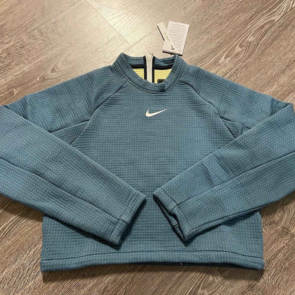 Nike Women's Sportswear Tech Fleece Zipper Back Crop Sweater CZ1859-058 Size